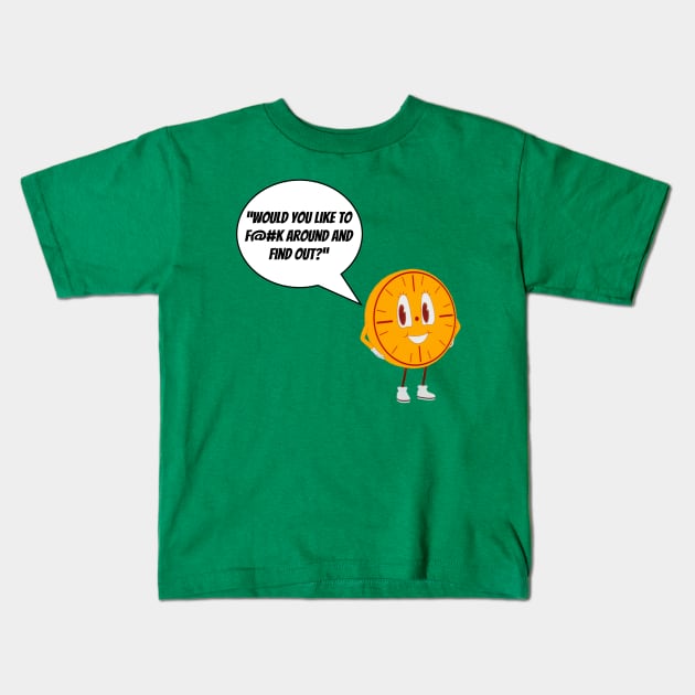 THE FIND OUT BUBBLE CLOCK! Kids T-Shirt by ForAllNerds